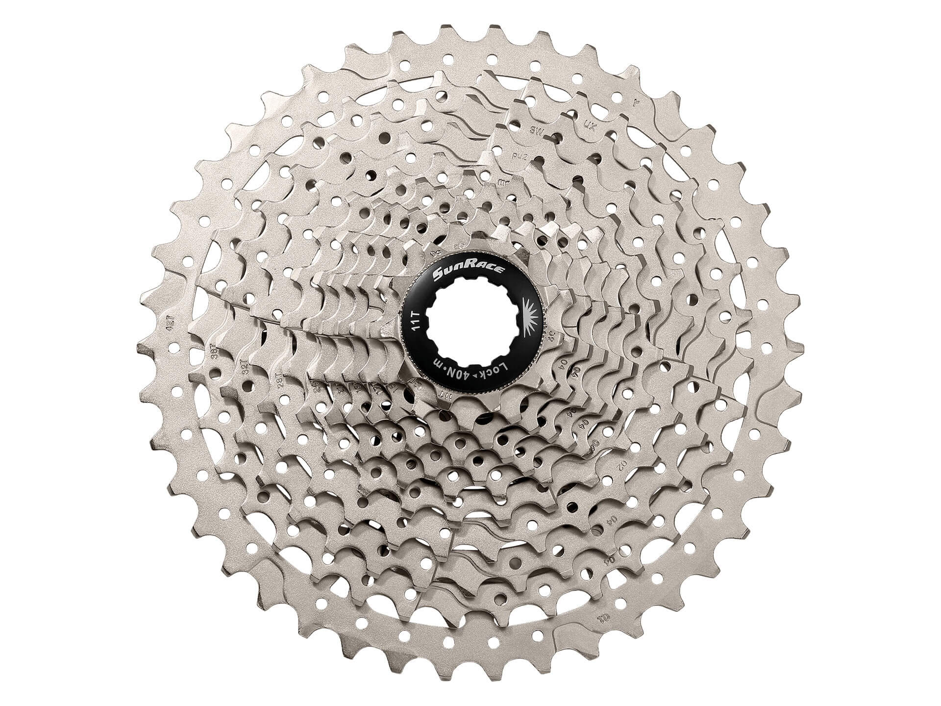 Касета інд. 11-k 11-42T SUN RACE MS7 MTB сталевий павук, Metallic Silver