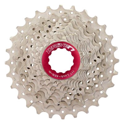 фото - Касета інд. 10-k 11-25T SUN RACE RX алюмінієвий павук, локрінг і спейсери, Metallic Silver