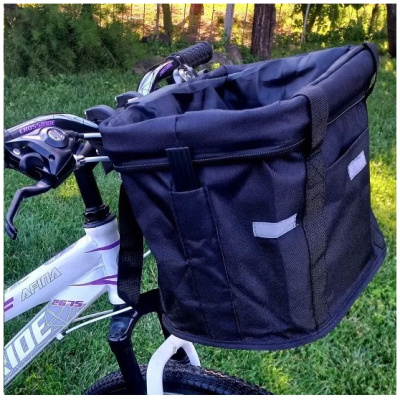 фото - Велосумка-кошик на кермо 30x23x25cm BRAVVOS QJ-605 чорний