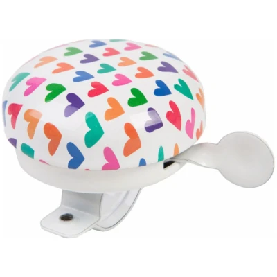 фото - Звонок детский велосипедный VLT Rainbow Hearts 58mm