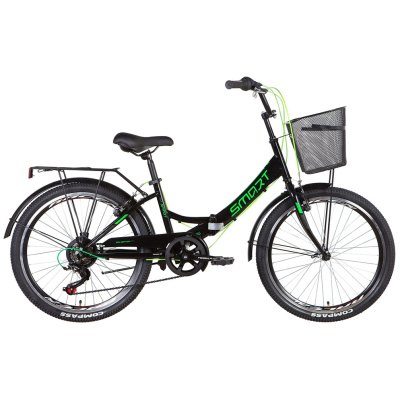фото - Велосипед ST 24″ Formula SMART Vbr трещотка с багажником и корзиной St
