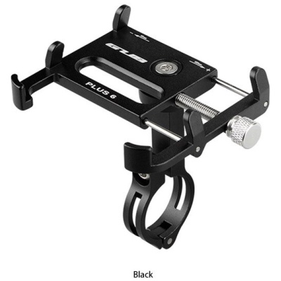 фото - Тримач для смартфона 3,5-6,2″ AL з кріпленням, що обертається, на кермо GUB PLUS 6 чорний