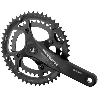 фото - Комплект шатунів PROWHEEL ZEPHYR-751 175мм, 48/36T, чорні