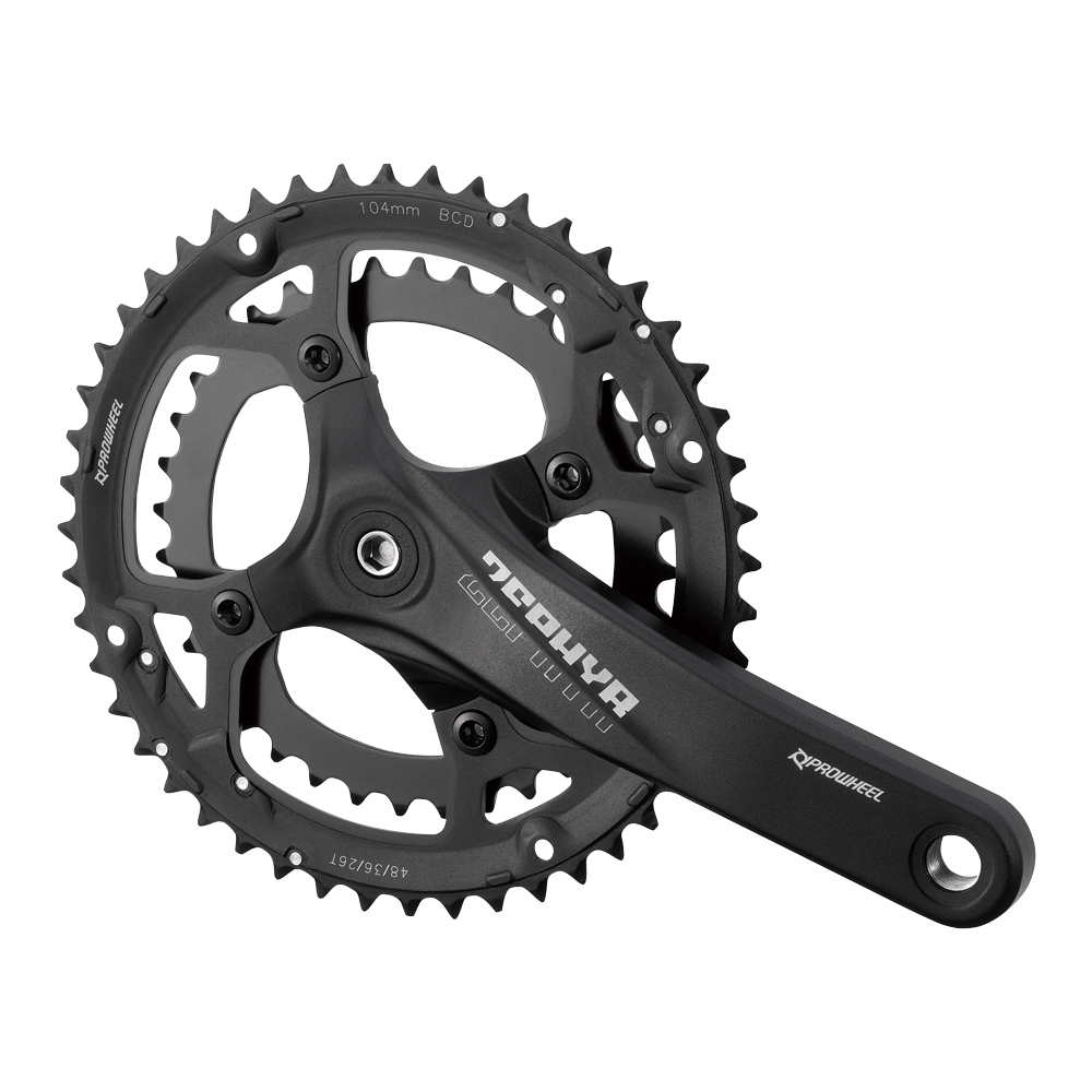 Комплект шатунів PROWHEEL ZEPHYR-751 175мм, 48/36T, чорні
