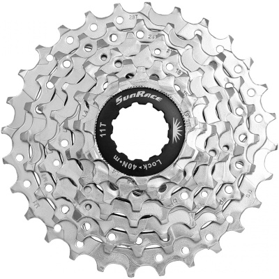 фото - Касета інд. 7-k 11-28T SUN RACE M63 MTB, Nickel