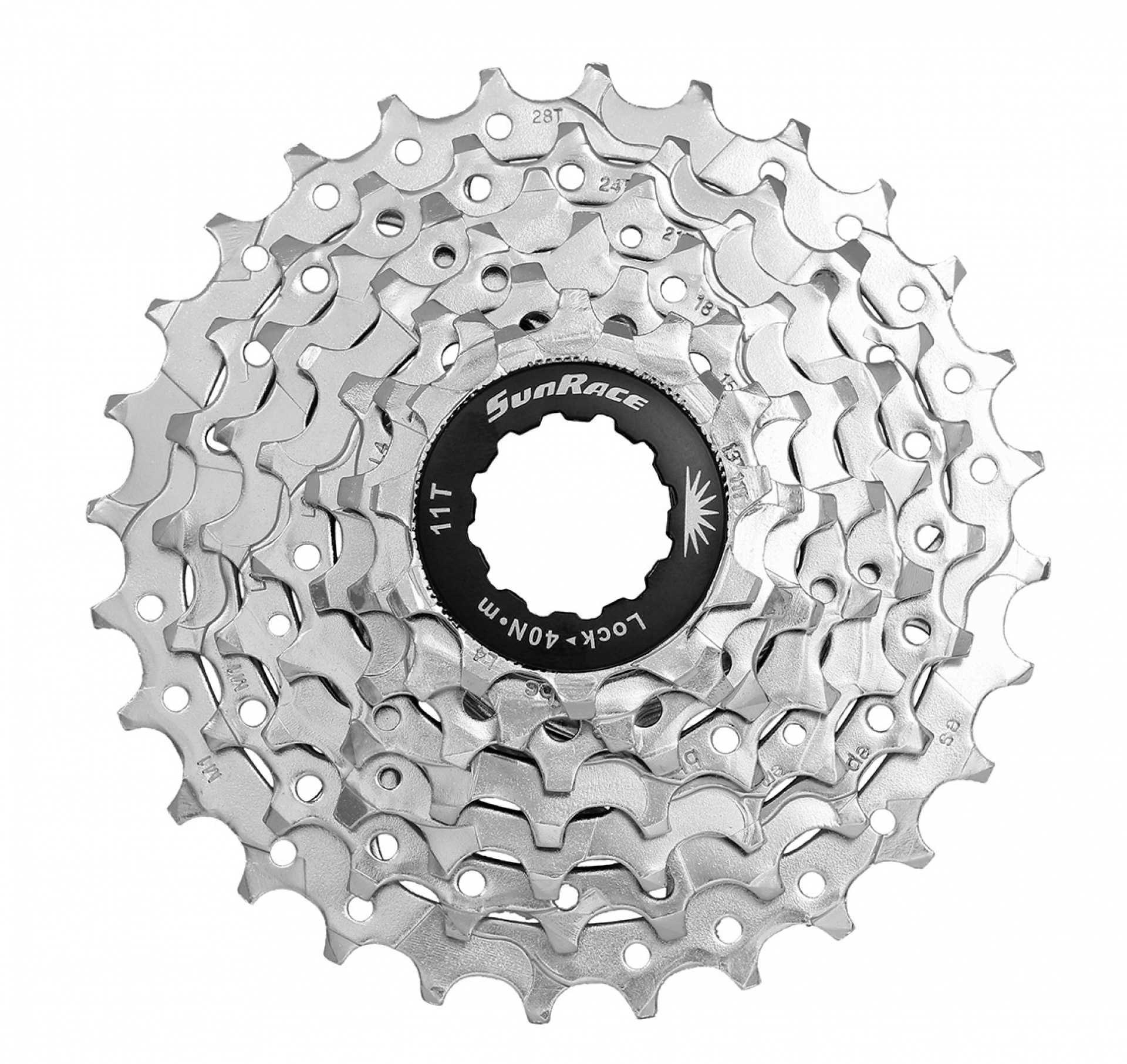 Касета інд. 7-k 11-28T SUN RACE M63 MTB, Nickel