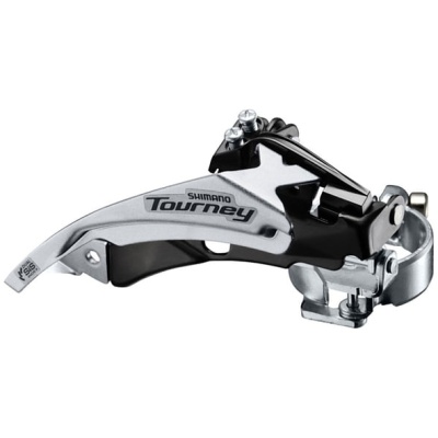 фото - Переключатель перед. 42T под трубу 34,9мм в+н/тяга нижн. хомут SHIMANO FD-TY500