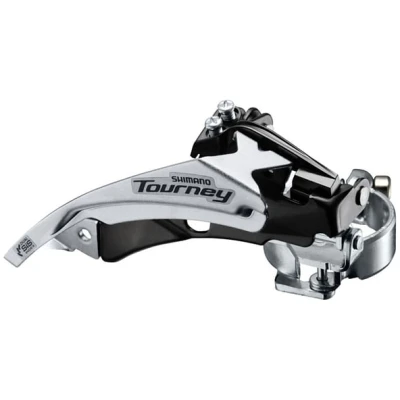 фото - Переключатель перед. 42T под трубу 34,9мм в+н/тяга нижн. хомут SHIMANO FD-TY500