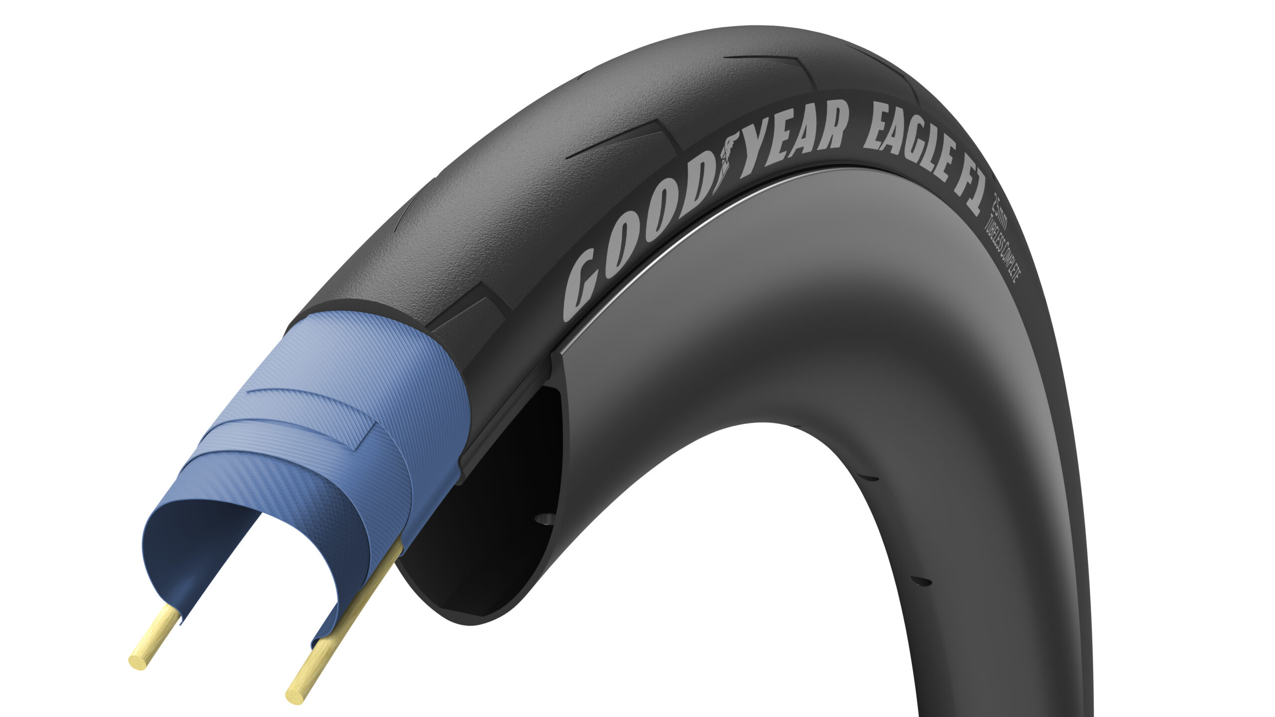 Фото Покришка 700x25C (25-622) GoodYear EAGLE F1 tubeless complete, folding, black, 120tpi