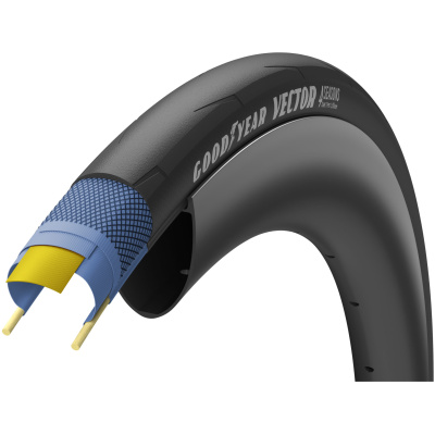 фото - Покришка 700x25C (25-622) GoodYear VECTOR 4Seasons tubeless comolete, folding, black, 120tpi