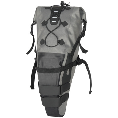 фото - Сумка підсідельна туристична Green Cycle Roll Top, 11л, сіра з чорним