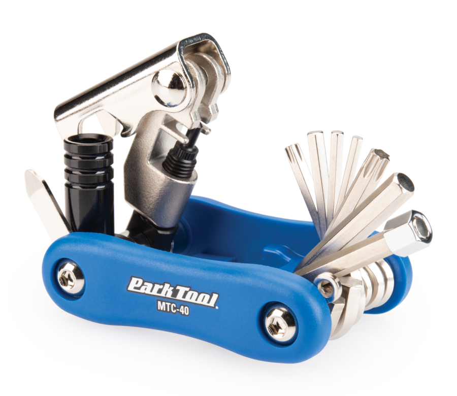 Фото Мультитул Park Tool MTC-40, 2,5/3/4/5/6/8mm, T25/T30, отвёртка, выжимка цепи, адаптер накачки CO2, выравниватель роторов