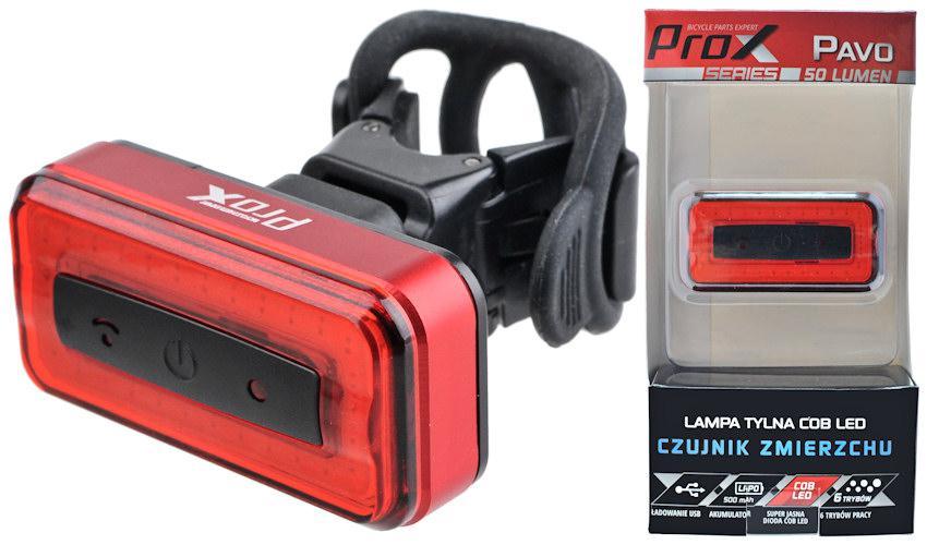 фото - Фара задня ProX Pavo Cob Led USB з червоним датчиком (A-O-B-P-0343)
