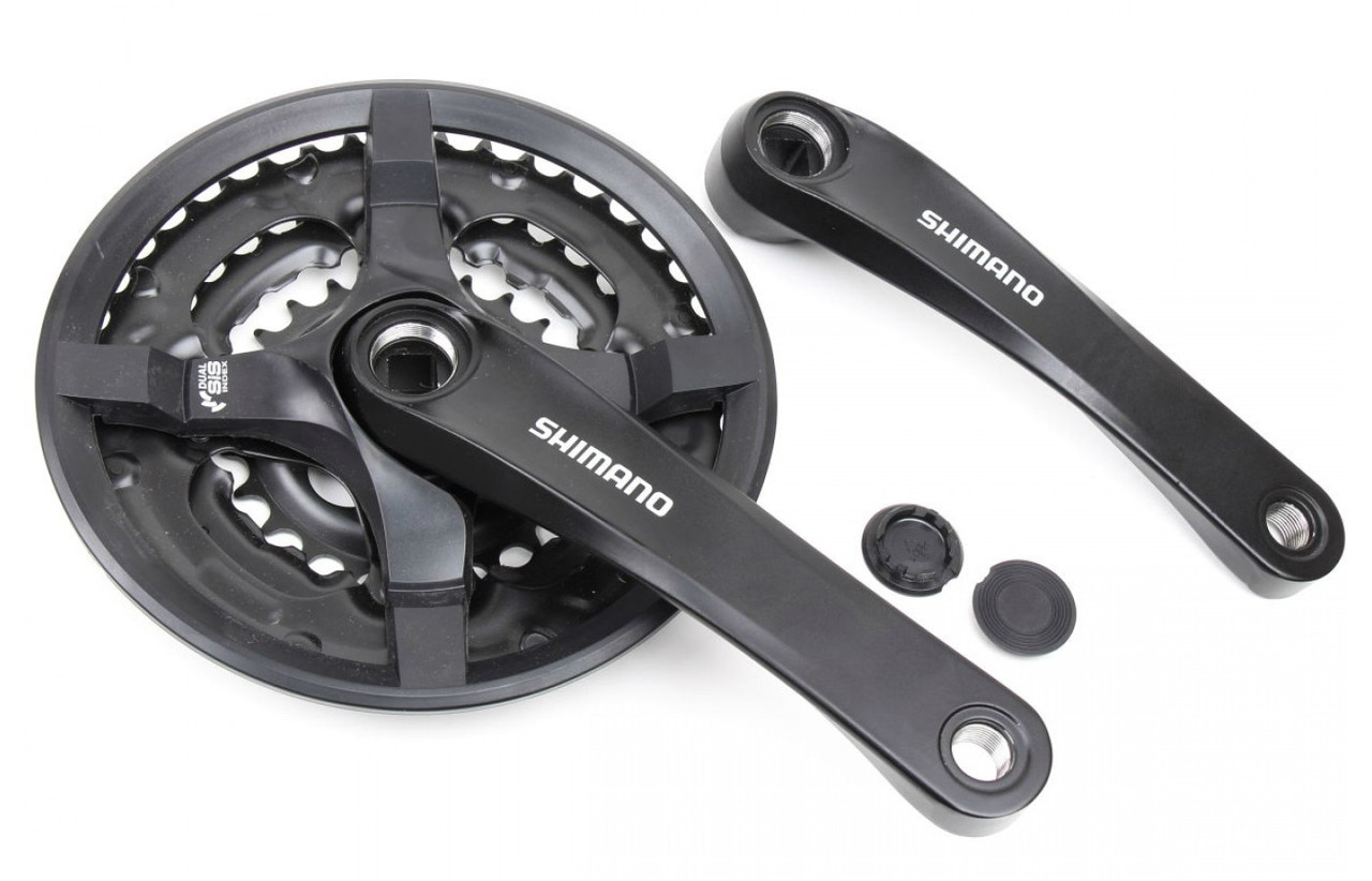 Фото Шатуны Shimano FC-TY501 42/34/24Т, 170 мм, черный (fc-ty501-42)