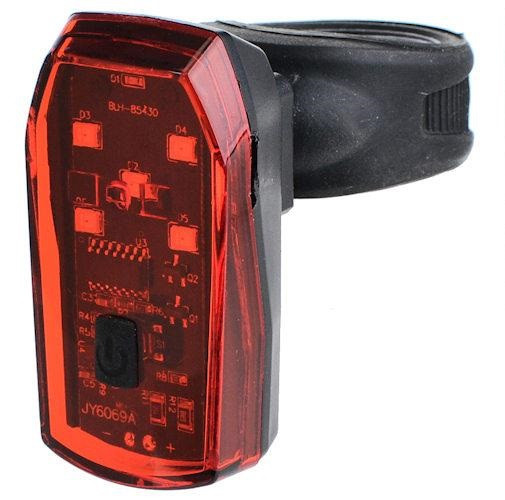 Фото Фара задняя X-Light JY-6069A 5×0.5Watt 2 x AAA, красный (A-O-B-P-0330)