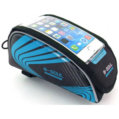 фото - Сумка на раму B-Soul BAO-001, для смарфона, чорний/синій (bao-001blue)