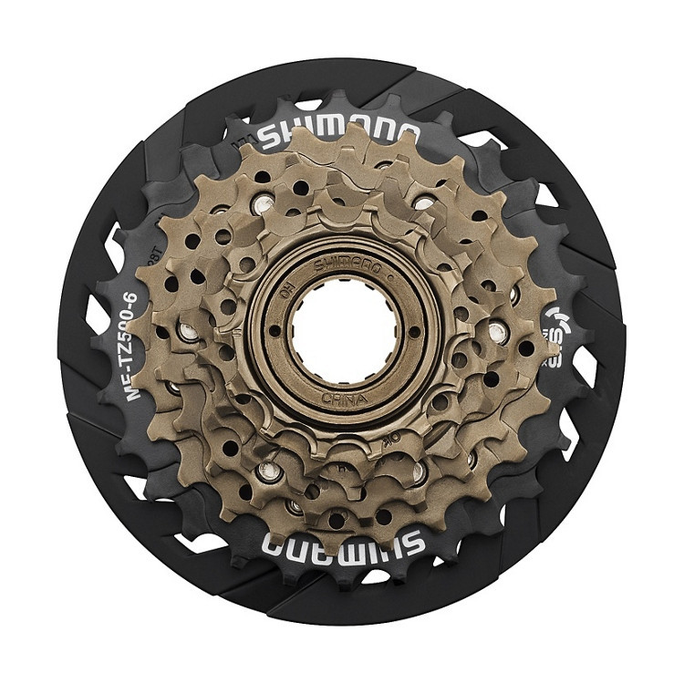 Фото Трещотка Shimano MF-TZ500 6sp с защитой, коричневый (MF-TZ500-6-CP)
