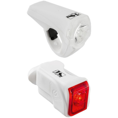 фото - Комплект ламп M-Wave Atlas K10 USB перед + зад, белый (A-O-B-P-0232)