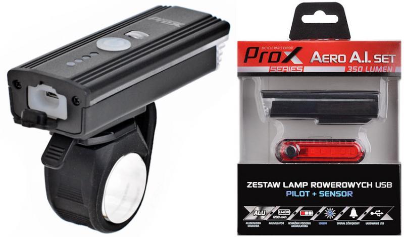Комплект фар ProX Aero AI Set 350Lm USB з датчиком (A-O-B-P-0388)