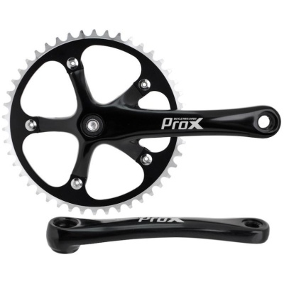 фото - Шатуны ProX Fix Bike Alu 46T, алюминий, черный (C-UN-MK-0075)