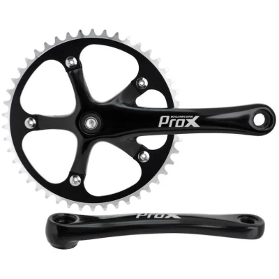 фото - Шатуни ProX Fix Bike Alu 46T, алюміній, чорний (C-UN-MK-0075)