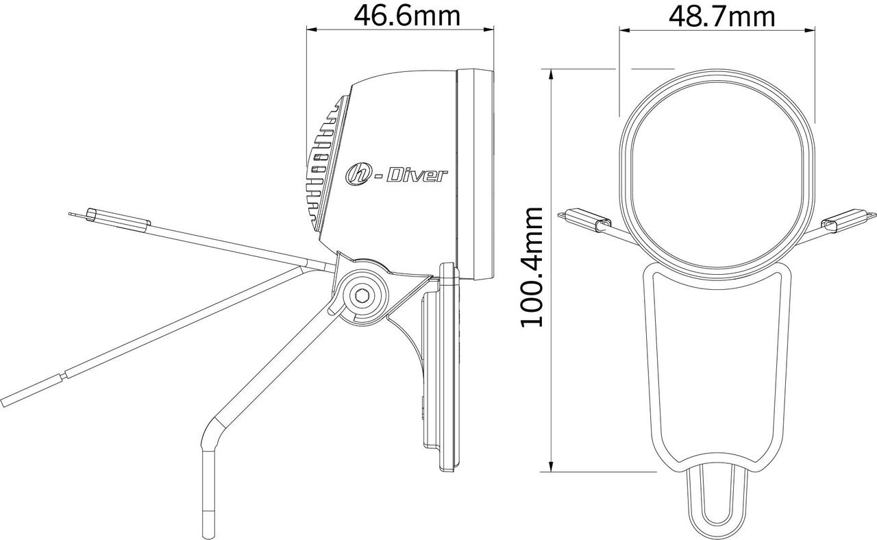 Фара передняя Herrmans H-Diver 6-48V 90Lm. черный (ODP054)