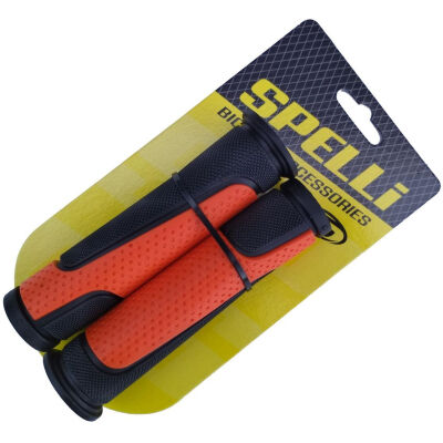 фото - Грипсы Spelli SBG-6708L черно/оранжевые (SBG-6708L-orang)