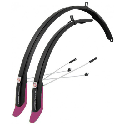 фото - Крылья Simpla Ubiquit SDL 28″/ 46 мм., черный / розовый (A-B-0129)