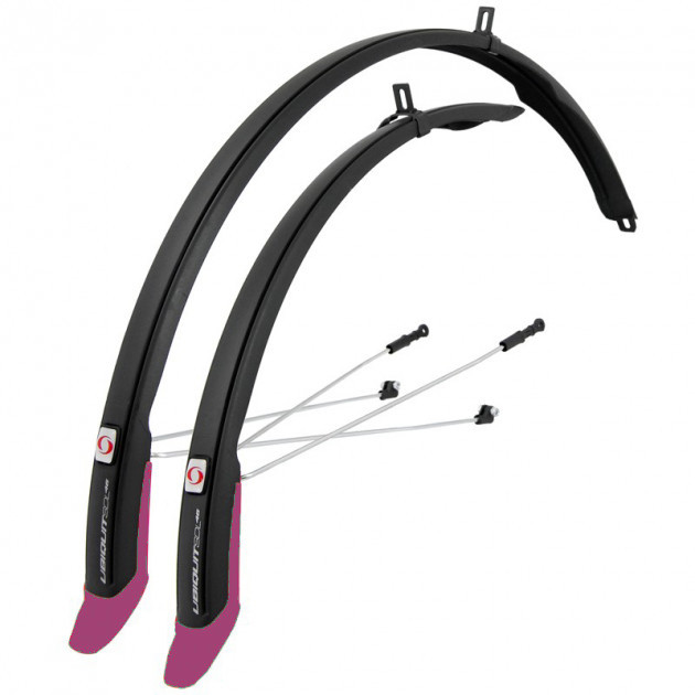 Крылья Simpla Ubiquit SDL 28"/ 46 мм., черный / розовый (A-B-0129)