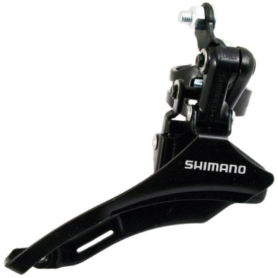 фото - Передній перемикач Shimano FD-TZ30 нижня тяга, чорний (FD-TZ30-down1)