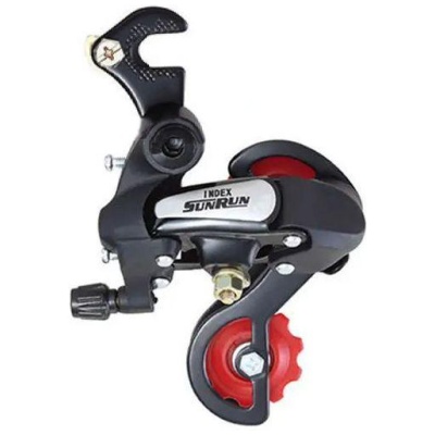 фото - Задній перемикач SUNRUN RD-HG17A під гак, чорний / сірий (RD-HG17G)