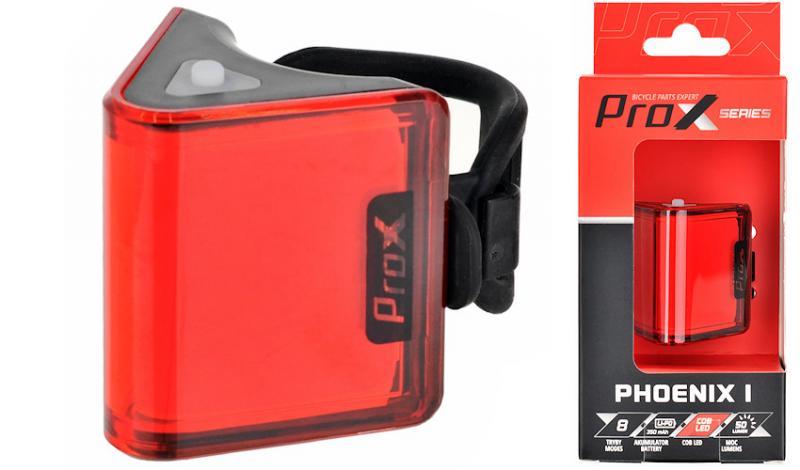 фото - Лампа задняя ProX Phoenix I 50Lm, 350 mAh, USB -C, Memory Mode (A-O-B-P-0446)