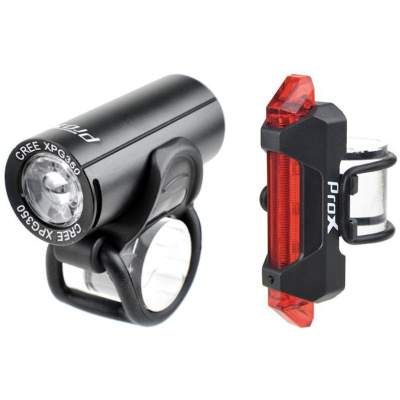 фото - Комплект фар ProX Pictor Cree Set 350 + 10 Lm USB чорний (A-O-B-P-0346)