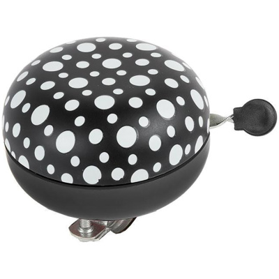 фото - Дзвінок M-Wave Big Ding Dong чорний у горошок