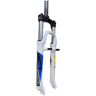 фото - Вилка 26″ SR Suntour SF16-XCT-DS 1-1/8″X255мм, ход 100мм Disk/v-brake белый (002301)