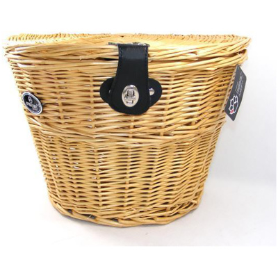 фото - Кошик передній Spencer QR з кришкою, лоза, бежевий (KOS226)