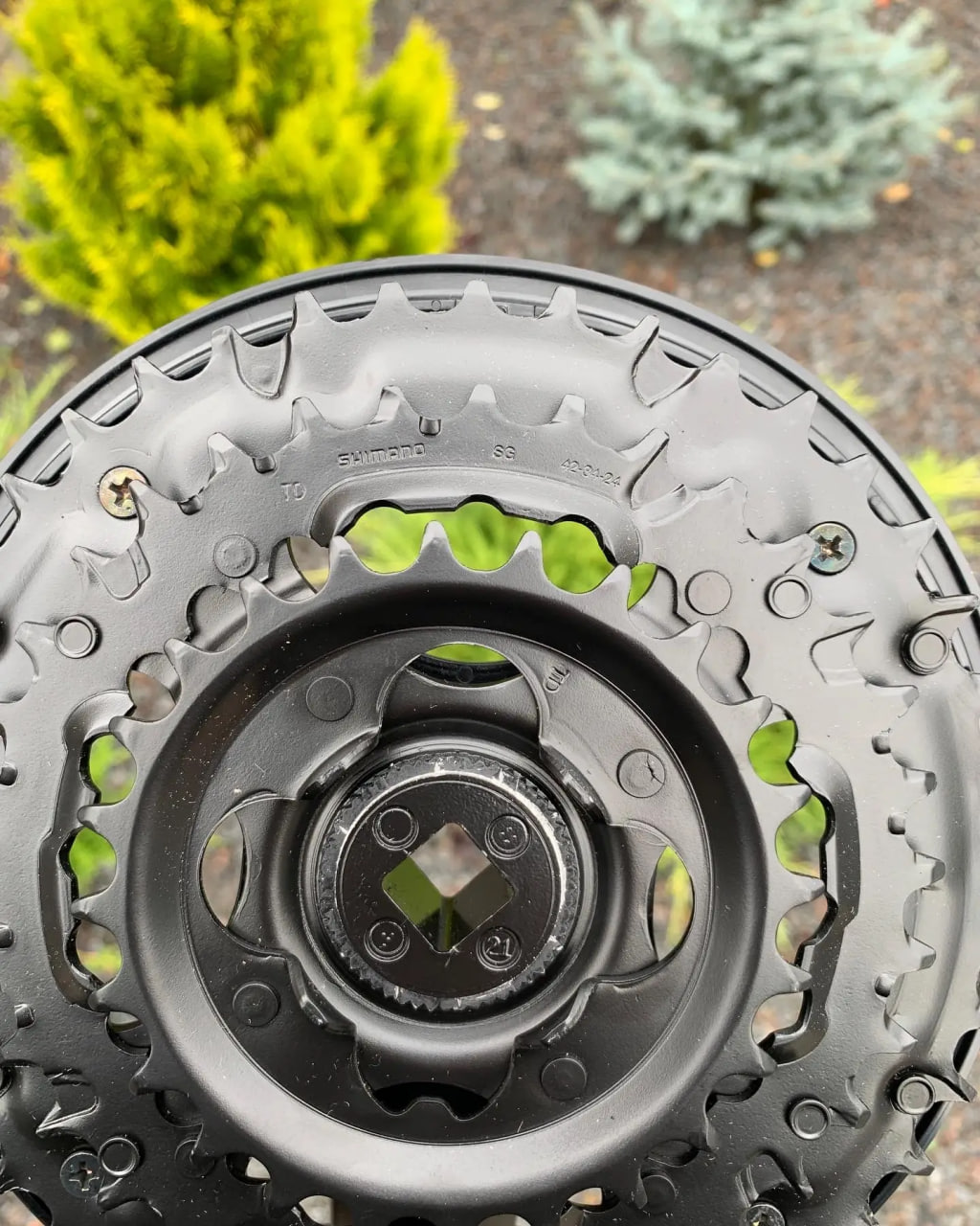 фото - Шатуны Shimano FC-TY501 42/34/24Т, 170 мм, черный (fc-ty501-42)