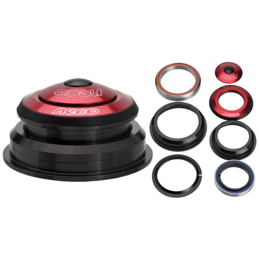 Рулевая чашка Neco H383, напівінтегрована Проми, красный 1-1/8-1,5" (C-ST-0049)