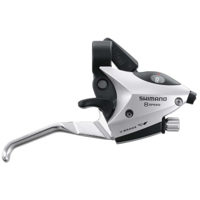 фото - Манетка моноблок Shimano ST-EF50 права, 8шв, чорний-сірий (02159)