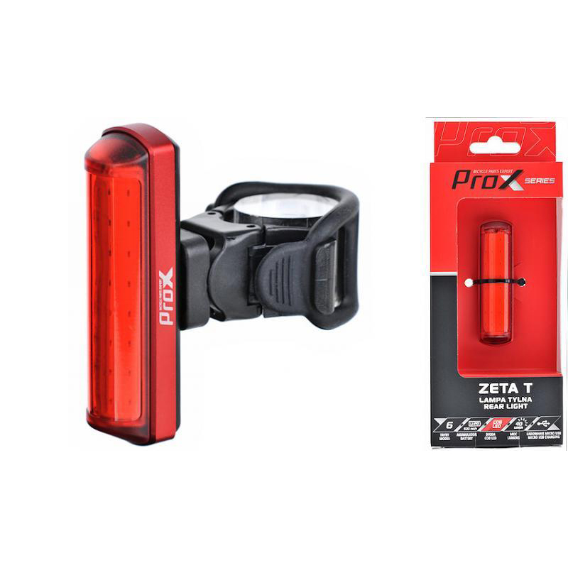 Фото Фара задня ProX T Zeta Cob Led 40 Lm 500 mAh USB, червона (A-O-B-P-0422)