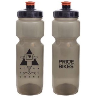 фото - Фляга 0,8 Pridebikes GBT-553L Born to grind, димчаста з чорним