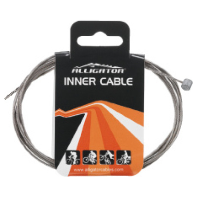 фото - Тросик тормозной Alligator для шоссе нержавеющий полированный