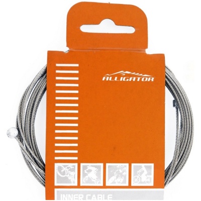 фото - Тросик перемикання Alligator для Campangolo/Shimano/SRAM нержавіючий полірований. діаметр 1.1 мм