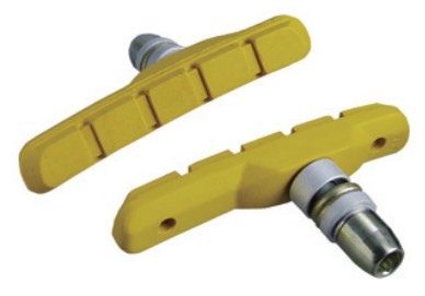 Колодки тормозные Alligator VB-610 72 мм для V-Brake желтые