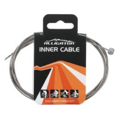 фото - Тросик тормозной Alligator для МТВ нержавеющий полированный. диаметр 1.5 мм