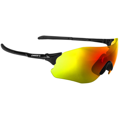 фото - Очки ONRIDE Possession 20 матовые черные с линзами Full Revo Red (17%)