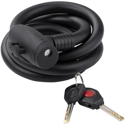 фото - Замок тросиковый KLS Hardcoil черный 15х1500 мм.