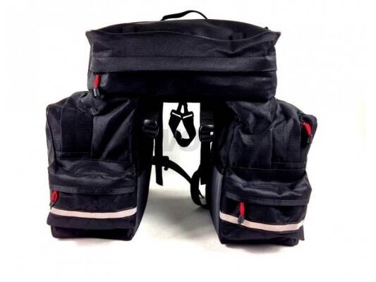 Велосумка на багажник Spencer Triple Bag 3-х секційна 42л, чорний (SAKB18)