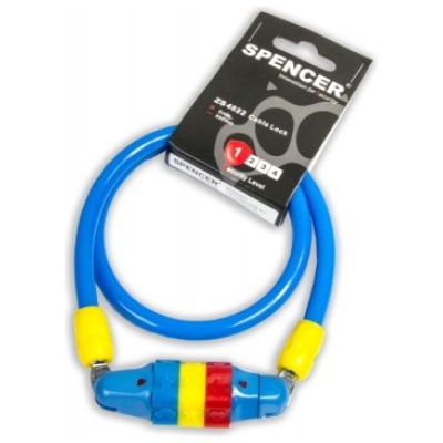 фото - Замок Spencer ZS4622 дитячий, кодовий 8х550мм синій з жовтим (ZS4622)