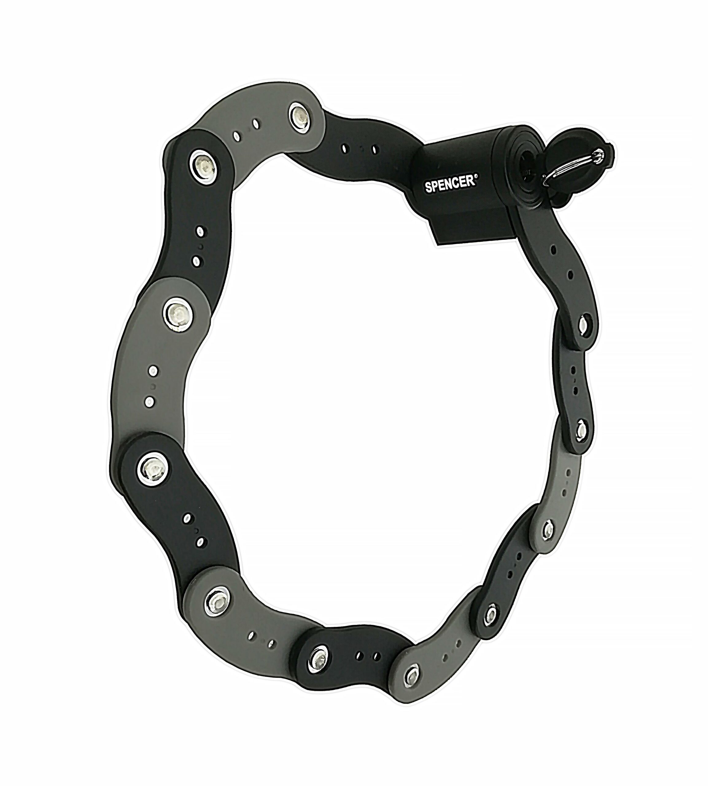 Замок Spencer ZS9813 сложный 107/52 мм под ключ, черный (ZS9813)